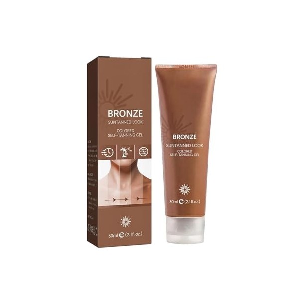 2 Pièces Autobronzant Corps Self Tanning, Bronzage Intense, Accélérateur de Bronzage, Autobronzant à leffet Immédiat, Bronza