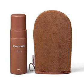 Body Tones mousse autobronzante, autobronzant pour peaux foncées hydratant et anti-âge, mousse autobronzante bronzage naturel