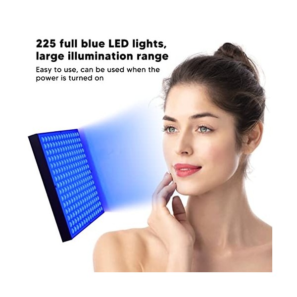 Lampe De Bronzage Portable, 460nm Full Autobronzant Lampe De Bronzage avec 225 Pcs LED Blue Panel Appareil De Bronzage pour L