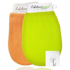 Exfoliantissime X2 Gants Exfoliants Visage et Corps | Résultats dès la 1ère utilisation | Gommage Naturel Rend la Peau Douce 
