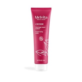 Melvita - Gommage Expert Tonifiant LOr Rose - Exfoliant Corps Minceur Raffermissant 99% Naturel, Certifié Bio - Formule Vega