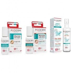 PODERM - LOT 3 PRODUITS | Best Sellers | MYCOSE ONGLE TRAITEMENT + COMPLEMENT BOOSTER + SPRAY Purifiant Anti-Odeur & Anti-tra