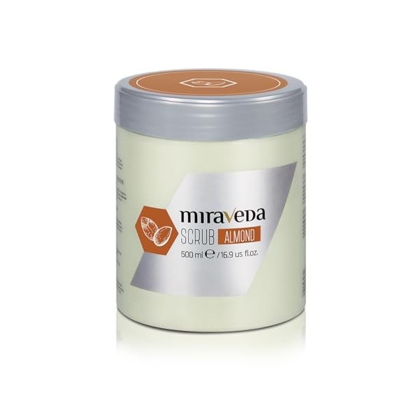 Miraveda by Italwax Gommage Amande 500ml – Avec de lhuile de coco et damande – Idéal pour le soin des mains