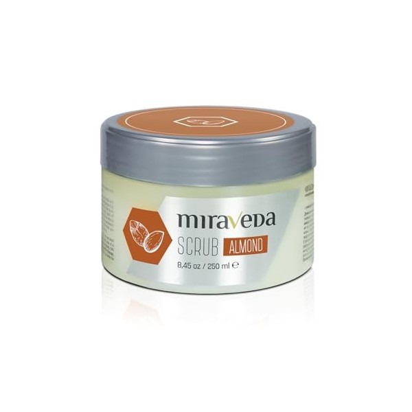 Miraveda by Italwax Gommage Amande - 250ml - Avec de lhuile de coco et damande – Idéal pour le soin des mains