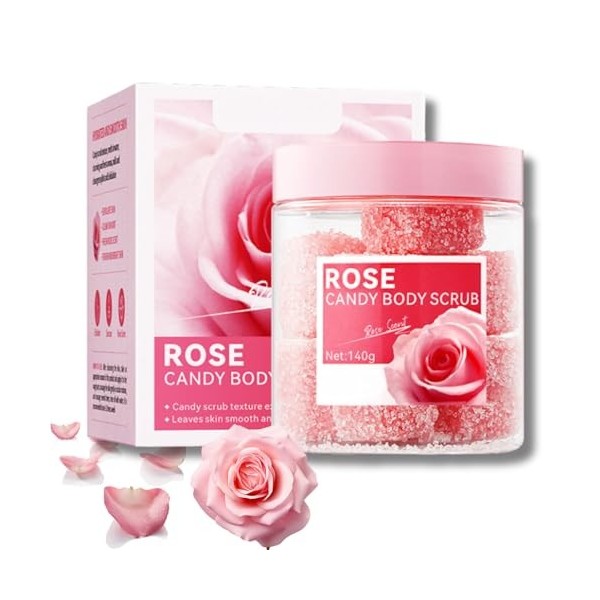 Rose Gommage pour le corps, exfoliant pour le corps, soin hydratant du corps, soin de la peau pour la zone du bikini, cou, fe