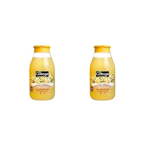 Cottage Douche Gommage Délicieuse Vanille Grains Exfoliants 100% Naturels, 1 Unité Lot de 2 