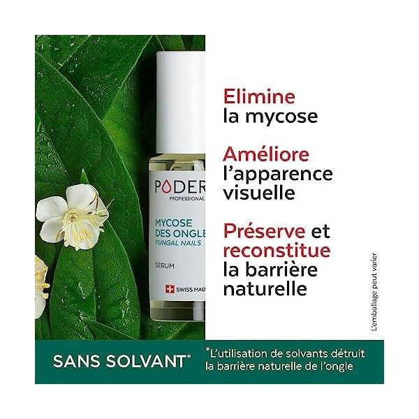 PODERM - LOT 3 PRODUITS | MYCOSE ONGLES TRAITEMENT PURIFIANT + Vernis OR ROSE BRILLANT Tea Tree + Top Coat Brillant Longue Te