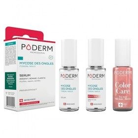 PODERM - LOT 3 PRODUITS | MYCOSE ONGLE TRAITEMENT PURIFIANT + BOOSTER - 2 Best Sellers pour soigner les ongles jaunes et abim