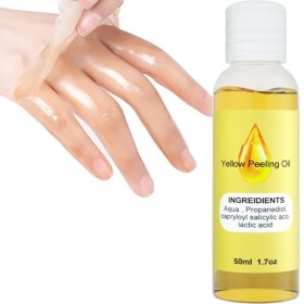 Huile Blanchissante Éclaircissante pour La Peau Yellow Peeling Oil for Dark Skin, Huile de Gommage Jaune Extra-Forte pour Exf