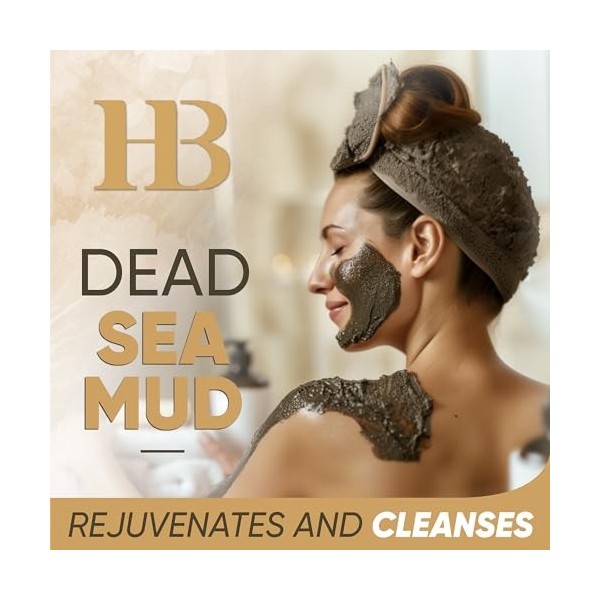 HB Dead Sea Minerals 450 g de gommage pour le corps avec sel de la mer Morte – Exfoliant pour le corps pour un rajeunissement