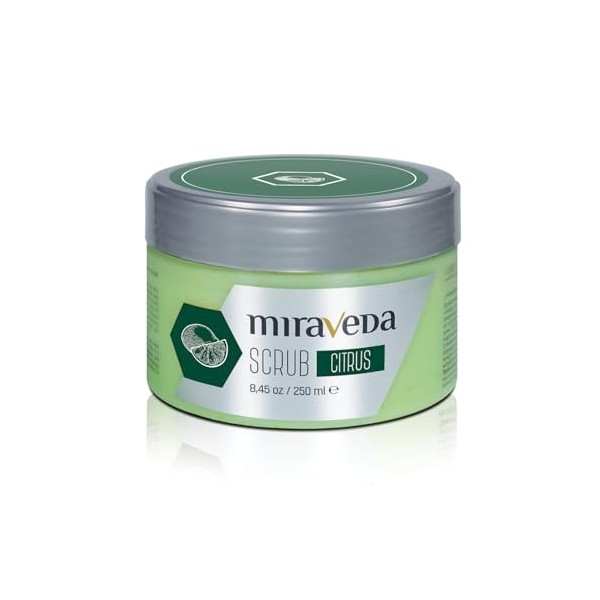 Miraveda by Italwax Gommage aux Agrumes - 250ml - À l’huile de coco et au citron vert pour une délicate note d’agrumes – Idéa