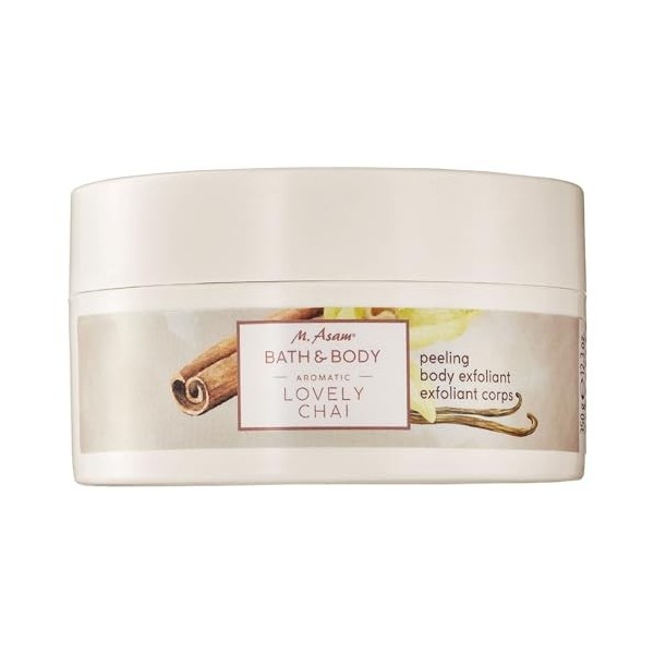 M. Asam BATH & BODY LOVELY CHAI Peeling corps chaï latte 350 g – Peeling corps aux cristaux de sucre et à lhuile de pépins