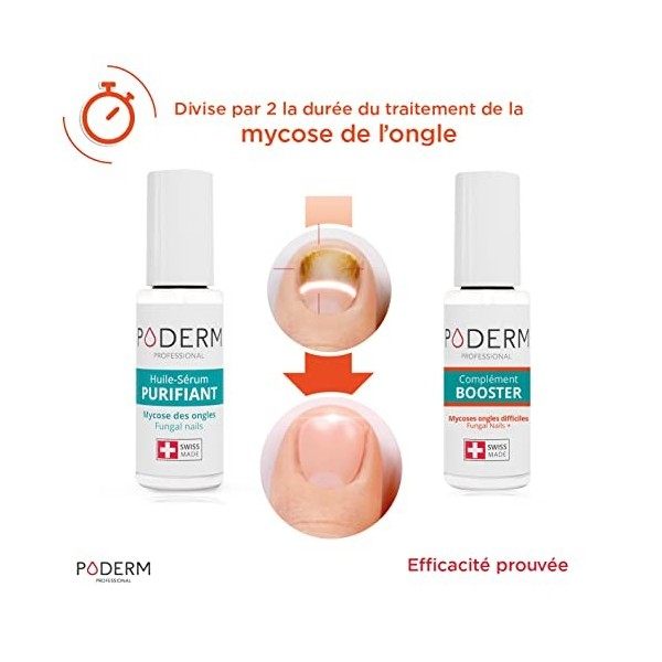 PODERM - LOT 3 PRODUITS | MYCOSE ONGLE TRAITEMENT PURIFIANT + BOOSTER - 2 Best Sellers pour soigner les ongles jaunes et abim