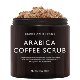 Brooklyn Botany Gommage corporel au sel de la mer Morte et au café arabica 283,5 g – Hydratant et exfoliant pour le corps, le