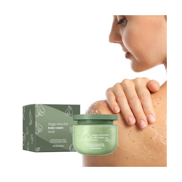 Avocado Body Scrub Exfoliant Visage Corps, Gommage Corps Gommage Exfoliant, Exfolia e Hidrata la Piel, Gomment Les Cellules D