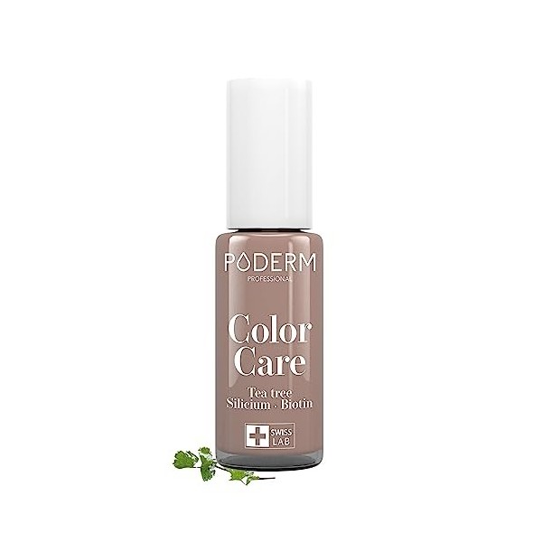 PODERM - MYCOSE ONGLES | Vernis Couleur Taupe TEA TREE | Prévention & Traitement des Ongles Jaunes/Abîmés par MYCOSE | SOIGNE