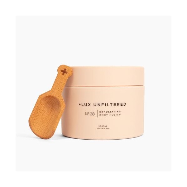 + Lux Unfiltered No 28 Exfoliating Body Polish - Gommage corporel végétalien hydratant et hydratant Santal 