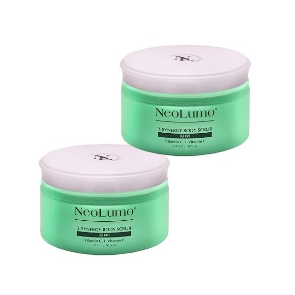 SYNERGY BODY SCRUB Lot de 2 exfoliants nettoyants pour le corps Parfum kiwi