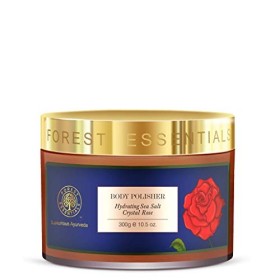 Forest Essentials Hydrating Sea Salt Crystal Rose Body Polisher, 300g