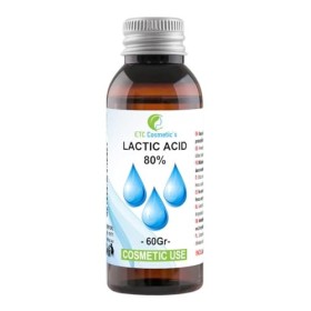 Acide lactique 80% - 60 gr contrôle du pH, soins de la peau, du corps et des cheveux, soins peeling, rajeunissement et éclair