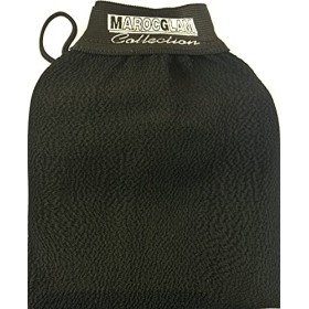 Savon Noir Gommage à lArgan 250g + Gant kessa OFFERT enrichi à lHuile dArgan BIO, exfoliant corps naturel Hammam et SPA: E