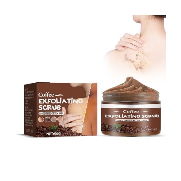 Gommage pour le Corps, Body Scrub, Gommage Nourrissant con Extrait de Café, Sel de mer Corps Peeling, Riche en Minéraux Natur