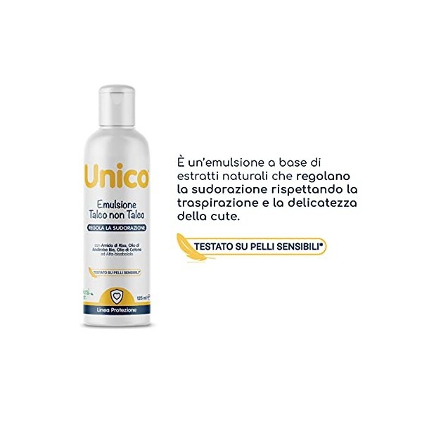 Unique Emulsion Talc non talc à base dextraits naturels régulent la transpiration en respectant la transpiration et la délic