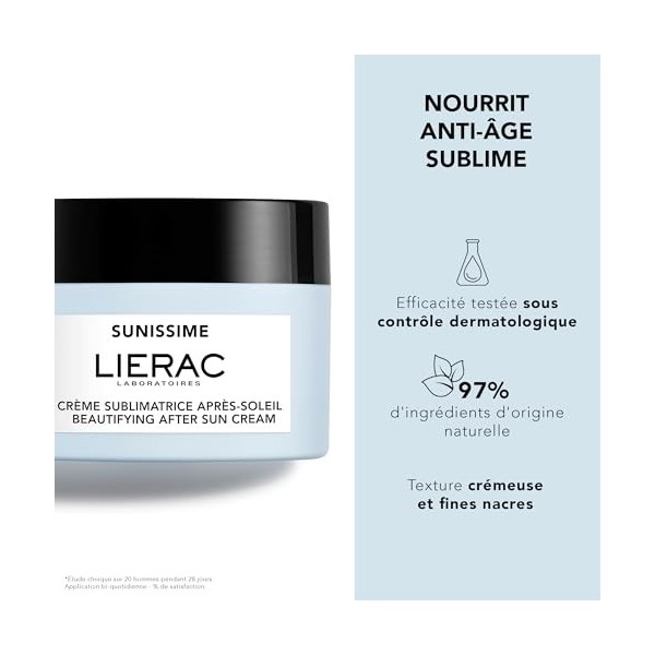 Lierac - Sunissime - La Crème Sublimatrice Après-Soleil Corps 200ml - Soin Après-Soleil Corps - Nourrit - Anti-âge - Sublime 