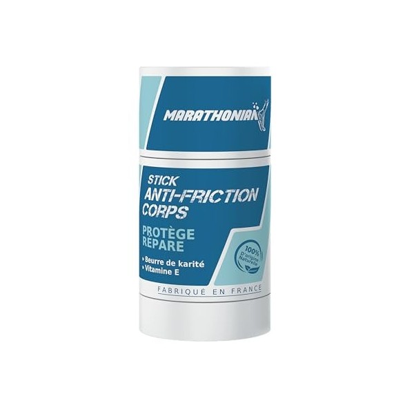 Marathonian - Stick anti-friction corps - anti-frottement protège et répare - 100% dorigine naturelle - Fabriqué en France -