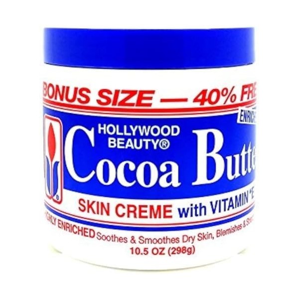 Crème pour la peau Hollywood beauté beurre de cacao avec de la vitamine E