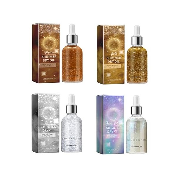 Body Shimmer,Body Glitter Oil,30 ml Shimmer Dry Oil, Glowing Body Shimmer Dry Oil, Body Shimmer Lotion, Glitter Body Oil，Body