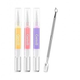Huile Cuticules avec Coupe-Cuticules, Kit Huile Cuticules Ongles Stylo, Mix Taste Huiles pour Cuticules Stylo, Huile de Nutri