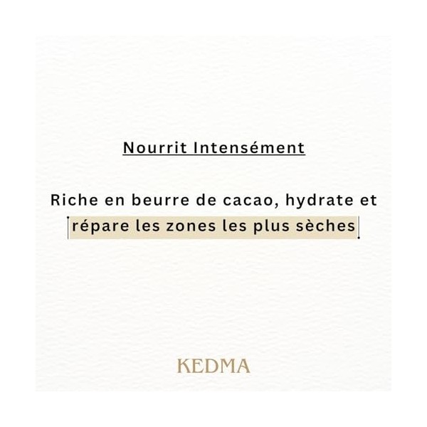 Kedma - Body Butter Pure Lilac - Beurre Corporel Nourrissant au Beurre de Cacao et Minéraux de la Mer Morte - Pour Peaux Sèch