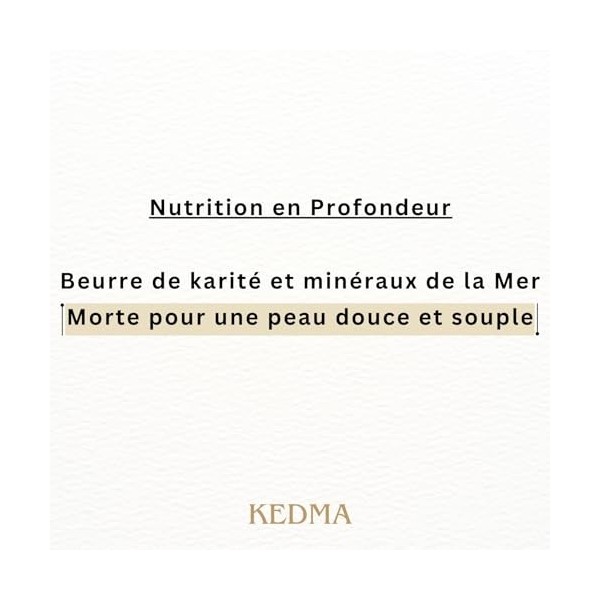 Kedma - Body Butter Gold - Beurre Corporel Nourrissant au Beurre de Karité et Minéraux de la Mer Morte - Pour Peaux Sèches et