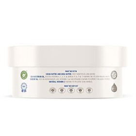 The Moms Co. Beurre corporel naturel 100 g pour vergetures, peaux sèches et démangeaisons au beurre de karité et de cacao