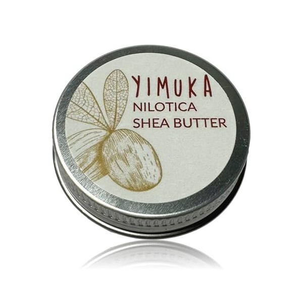 YIMUKA Beurre de karité Nilotique 100 % pur : soin parfait de la peau, beurre corporel, crème de tatouage et baume à lèvres –