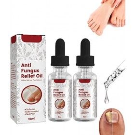 Lot de 2 huiles de soulagement rapide pour onychomycose - Traitement des ongles - Réparation des ongles abîmés - Réparation e