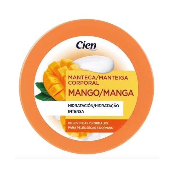 Cien - Beurre Corporel 400ml Mangue Hydratation Intense Peaux Sèches et Normales