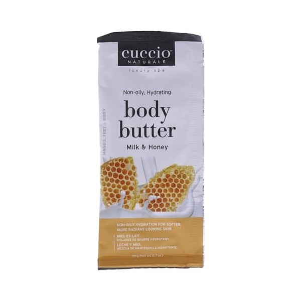 Luxury Spa Non-Oily Hydrating Butter - Milk and Honey by Cuccio Naturale for Unisex - 0.7 oz Body Butter