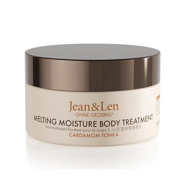 Jean & Len Melting Moisture Body Treatment Cardamom & Tonka, for a Scented Care Result, for Normal Skin, High-Quality Jar, No