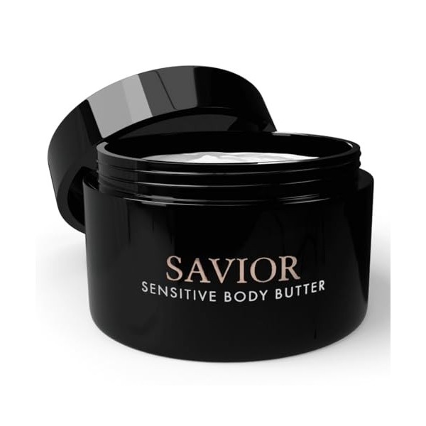 MIRROR OF YOUR BEAUTY SAVIOR Sensitive Body Butter Crème pour le corps à lacide lactique, à lextrait de lavande pour peaux 