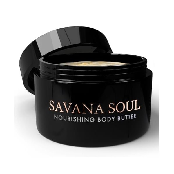 MIRROR OF YOUR BEAUTY Savana Soul Nourishing Beurre corporel à la niacinamide, au bêta-carotène, à la vitamine E pour les pea