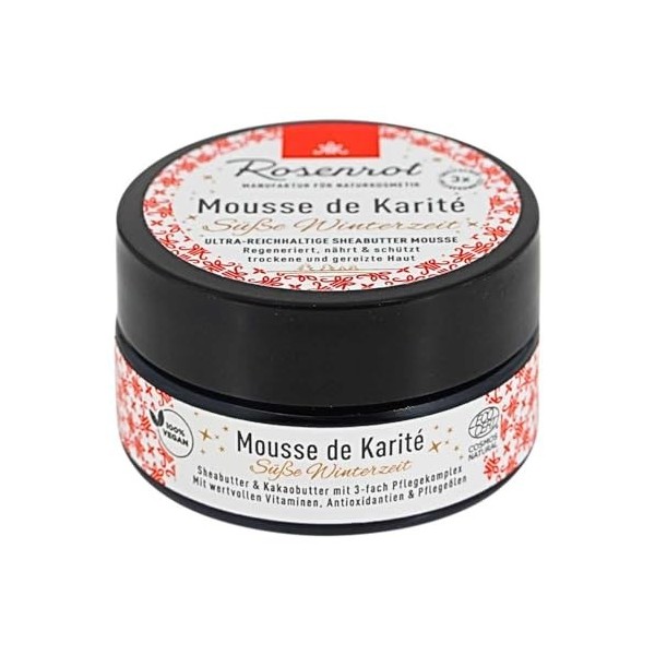 Rosenrot Mousse de Karité - Douce saison dhiver - Mousse ultra riche au beurre de karité - 50 ml