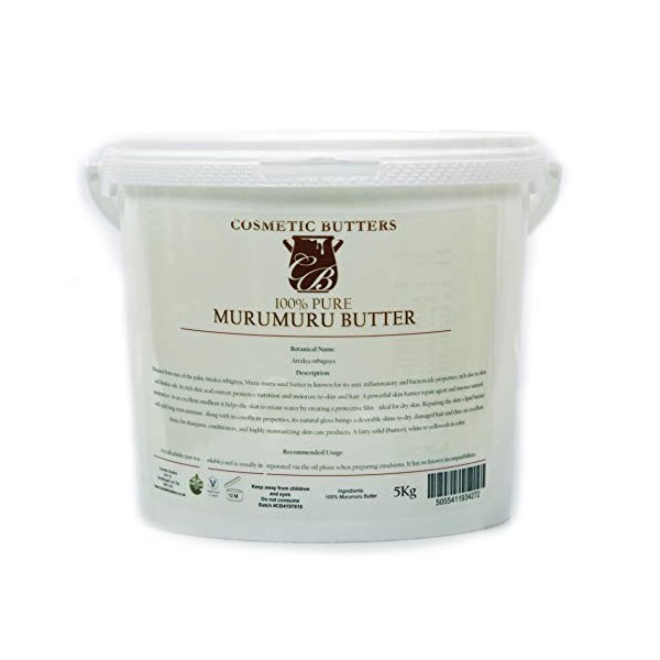 Mystic Moments Murumuru Butter Virgin Butter 5 kg – Beurres cosmétiques purs et naturels végétaliens sans OGM