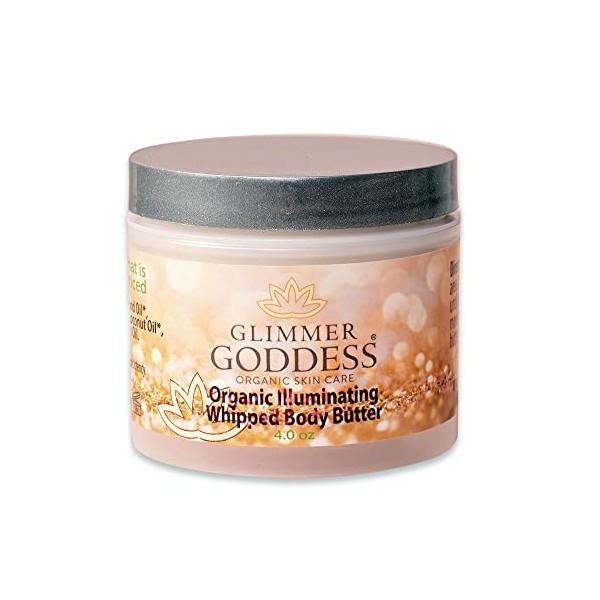 Glimmer Goddess Beurre corporel fouetté bio - Super niveau 3 Diamond Shimmer - 113,4 g