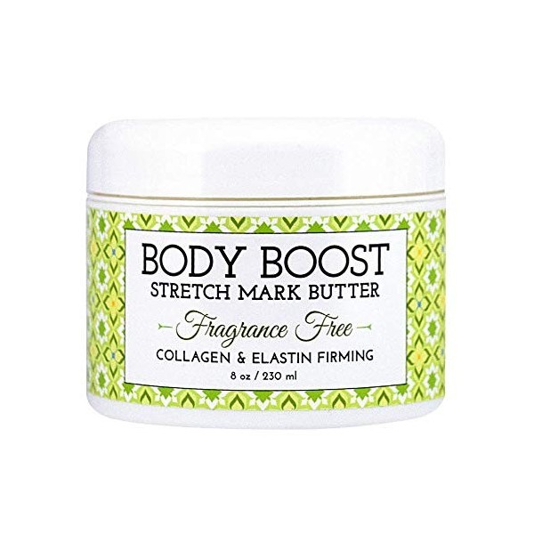 Body Boost Sans parfum Vergetures beurre, 8 Oz, Grossesse et allaitement sécurité Soins de la peau