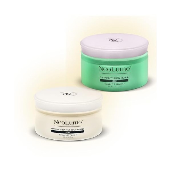 Neolumo - Kit de soin raffermissant au beurre de karité et exfoliant pour le corps - Neolumo anciennement ObeyYourBody 