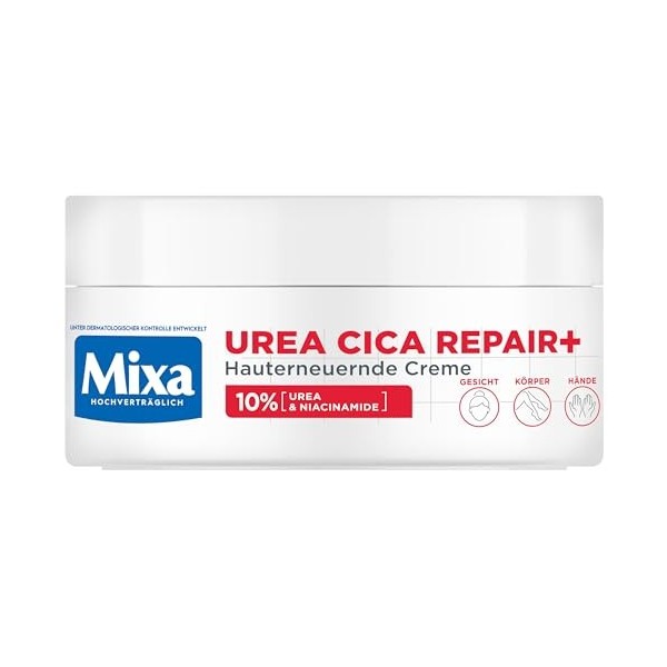 Mixa Soin hydratant hautement concentré pour le visage, le corps et les mains, pour les peaux sèches et gercées, avec urée et