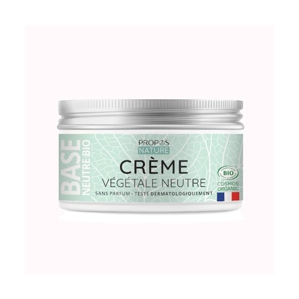 Crème neutre végétale Bio - Sans colorant, sans parabens, sans parfum - 75ml - ProposNature