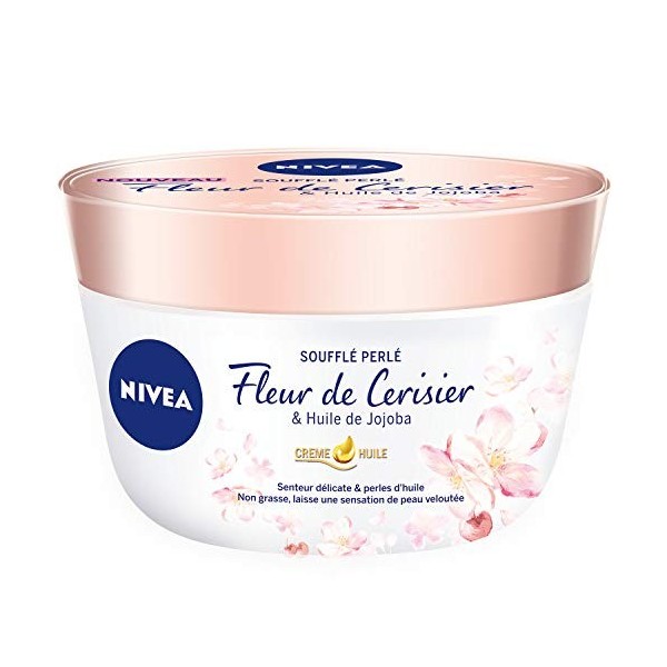 NIVEA Crème-Huile Soufflé Perlé Pot Fleur de Cerisier/Huile de Jojoba 1X200 , soin corps hydratant ml